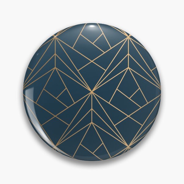 Item preview, Benjamin Moore Hidden Sapphire Gold Geometric Pattern With White Shimmer designed and sold by Vic Torys ☆.