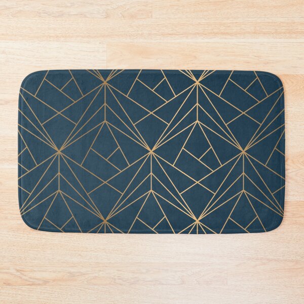 Item preview, Benjamin Moore Hidden Sapphire Gold Geometric Pattern With White Shimmer designed and sold by Vic Torys ☆.