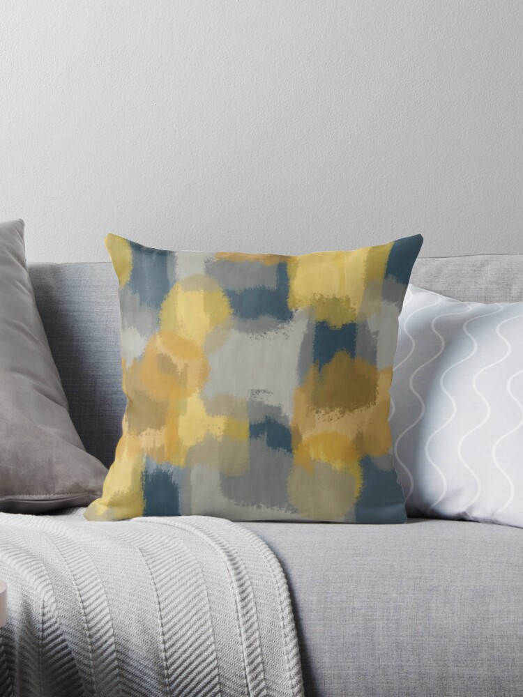 blue and grey throw pillows