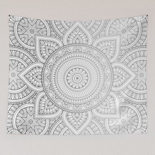 Item preview, Silver Mandala Pattern Illustration designed and sold by Vic Torys ☆.