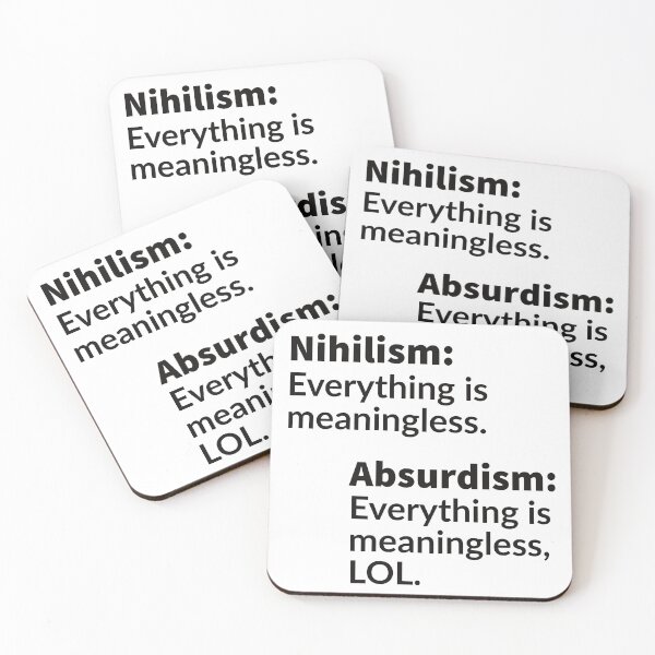Item preview, Nihilism vs Absurdism designed and sold by Merry Blacksmith.