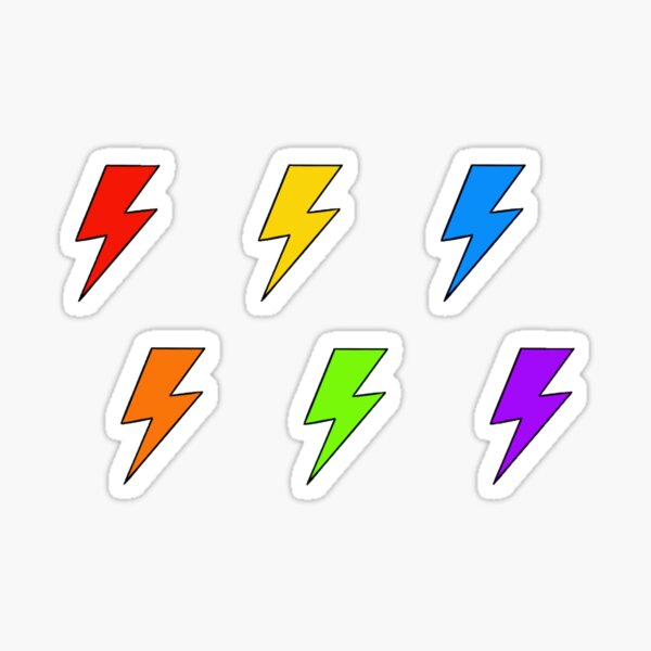 Item preview, multi coloured lightning set designed and sold by ouatisworld.