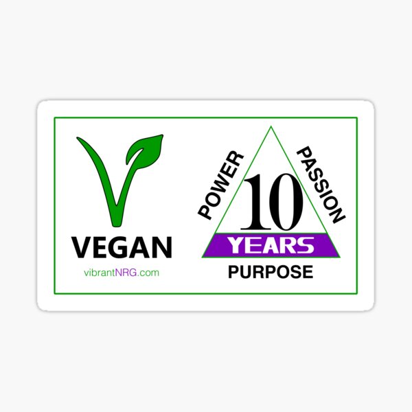 10 Years VEGAN Sticker