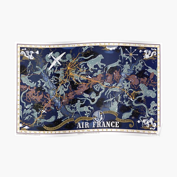 1939 Air France Celestial Poster Poster