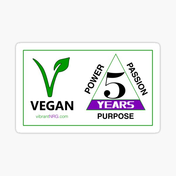 5 Years VEGAN Sticker