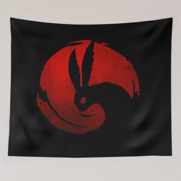 Item preview, Rabbit Moon - Red and Black Variant designed and sold by WishingInkwell.