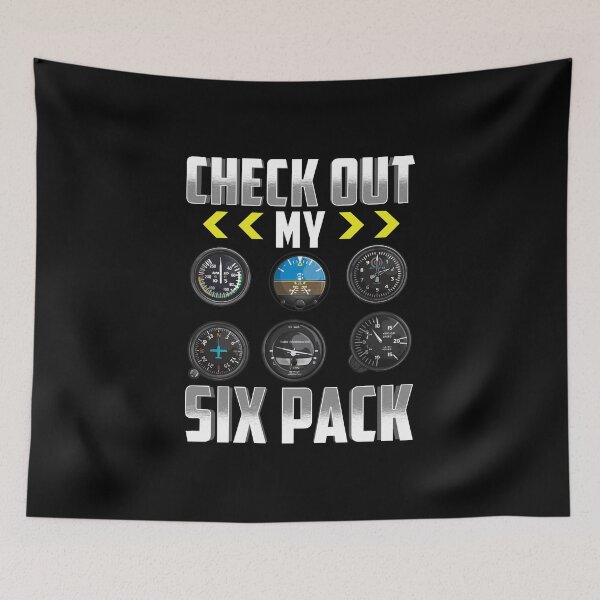 Item preview, Check Out My Six Pack Airplane Pilot Aviation Pun designed and sold by perfectpresents.