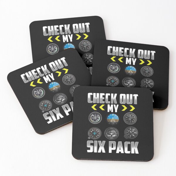 Item preview, Check Out My Six Pack Airplane Pilot Aviation Pun designed and sold by perfectpresents.