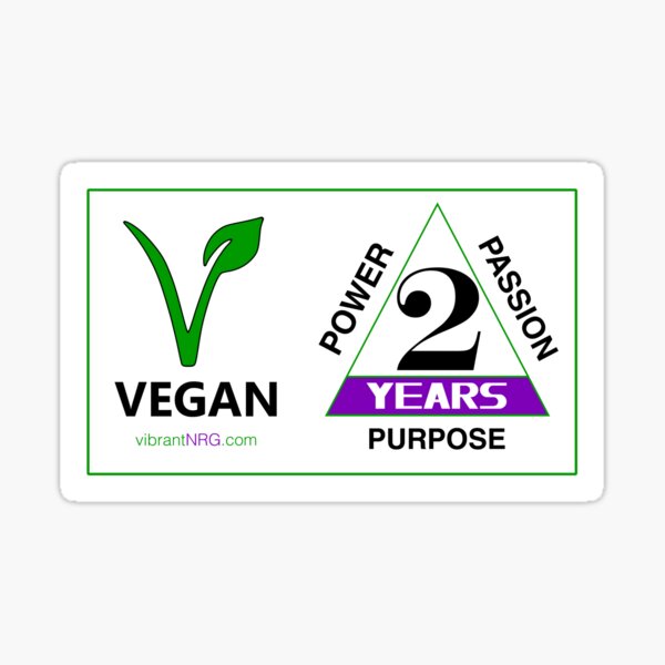2 Years VEGAN Sticker