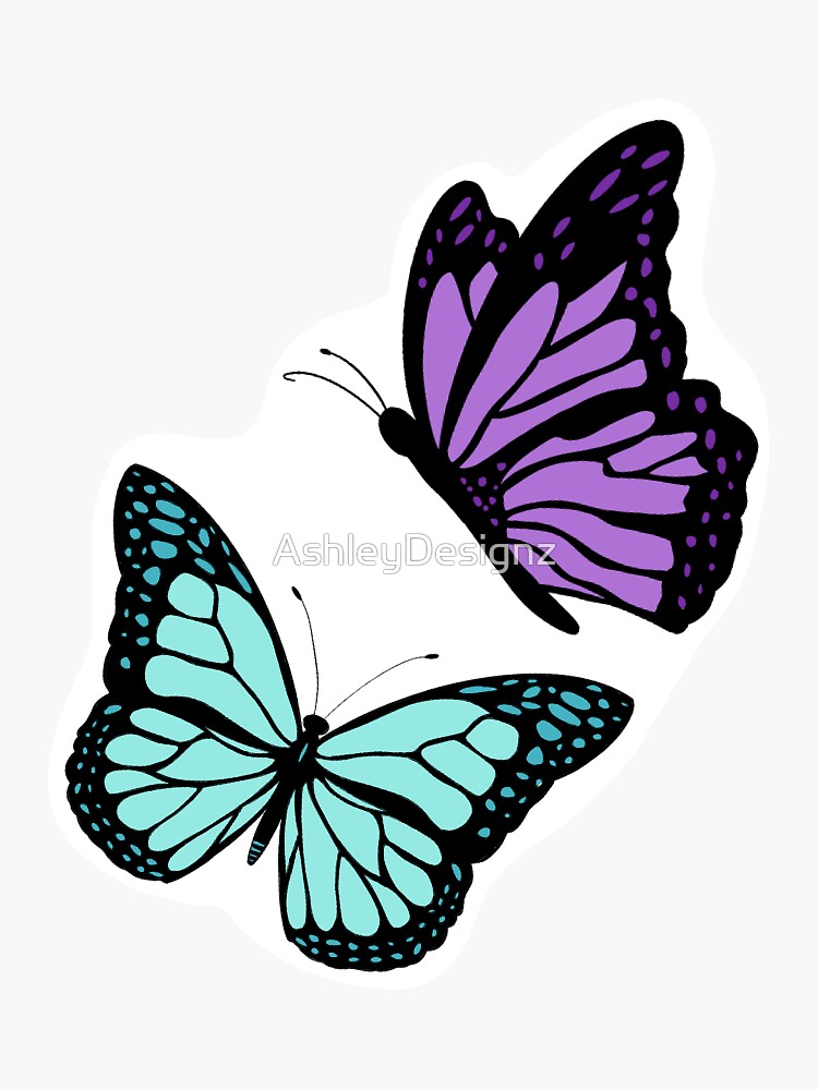 lavender butterfly Sticker for Sale by sydwallach