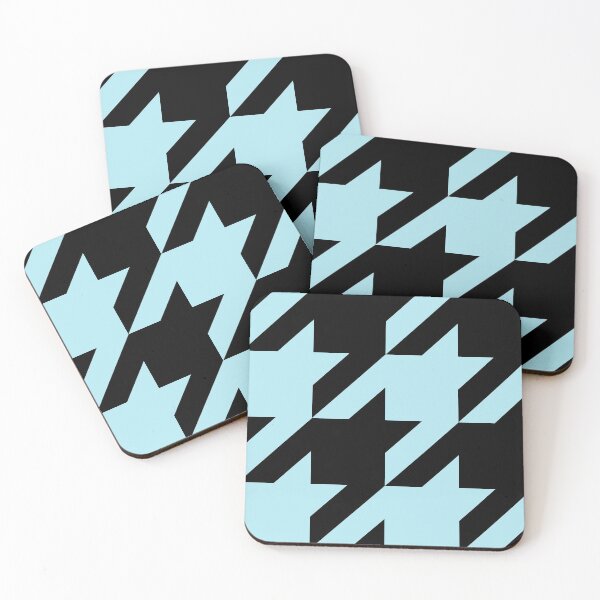 Item preview, Houndstooth Black and Baby Blue designed and sold by Moyanana.