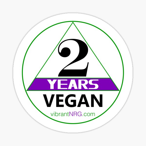 2 Years VEGAN Sticker