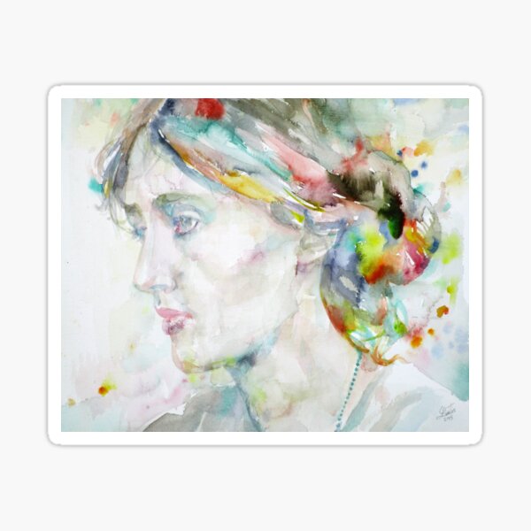 Vista previa del artículo con la obra «VIRGINIA WOOLF - retrato de acuarela.4», diseñado y vendido por lautir.