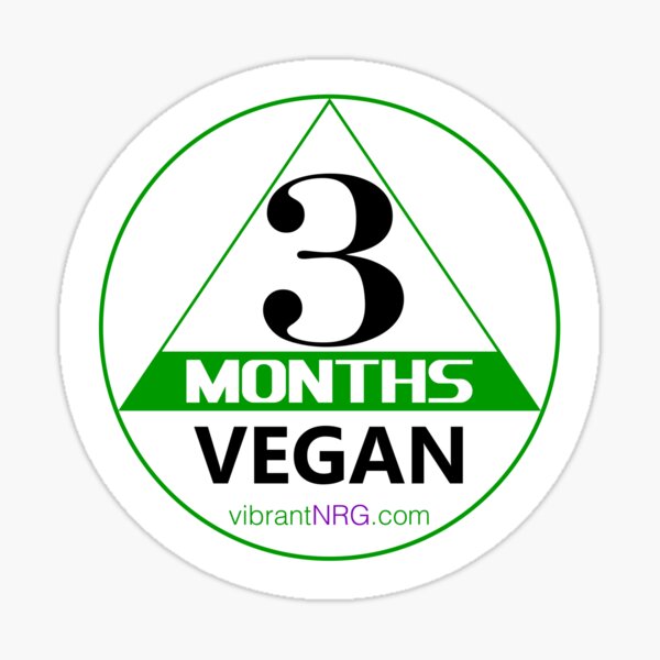 3 Months VEGAN Sticker