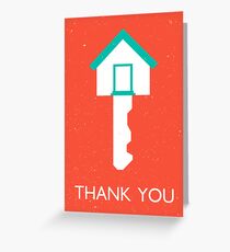 thank you home key Greeting Card