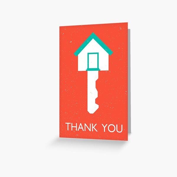 thank you home key Greeting Card