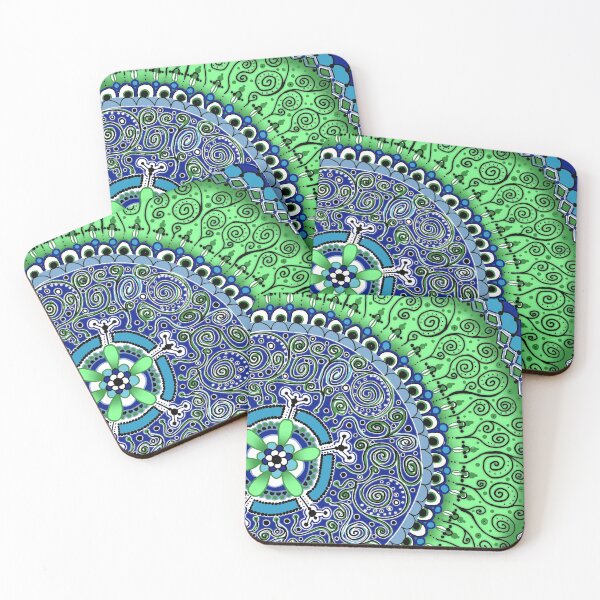 Item preview, Manda~Green & Blue designed and sold by Clare Wuellner.