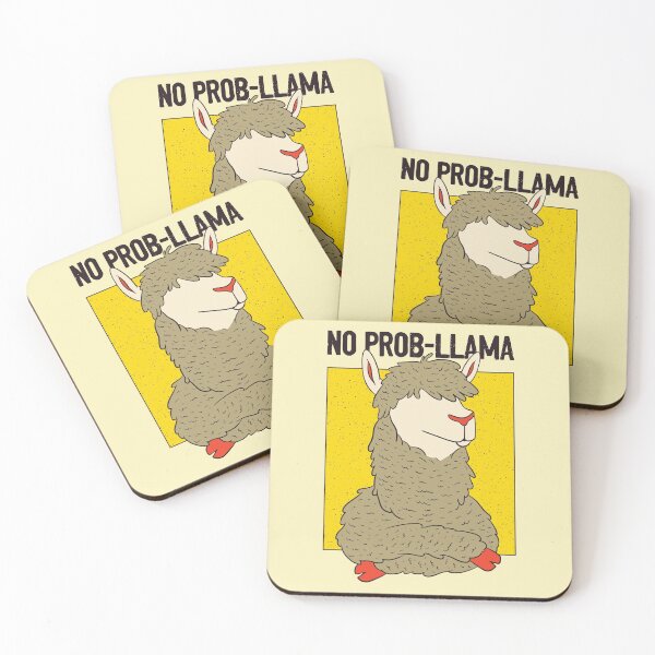 Item preview, No Prob-llama Funny Animal Pun designed and sold by cutenfunny.