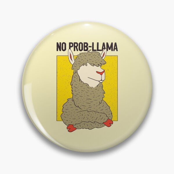 Item preview, No Prob-llama Funny Animal Pun designed and sold by cutenfunny.