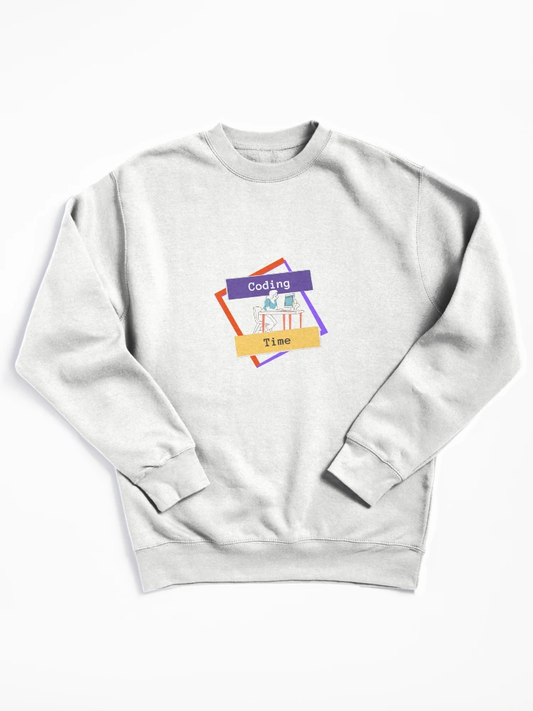 Thumbnail 1 of 6, Pullover Sweatshirt, Coding Time - Woman Coder designed and sold by SmfCoder.
