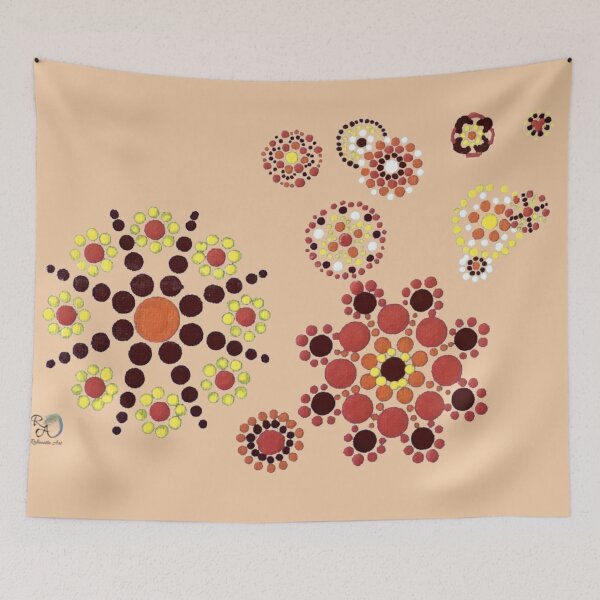 Item preview, Bright Colors Mandala Cluster Original Dot Art designed and sold by RobinetteArt.
