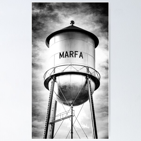 Prada Marfa B&W Poster - Prada Marfa Desert 