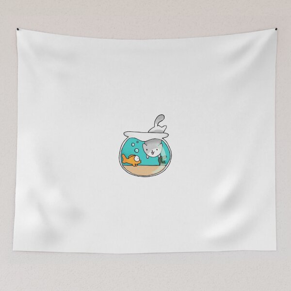 Item preview, Gato en una pecera designed and sold by pandaCreation.