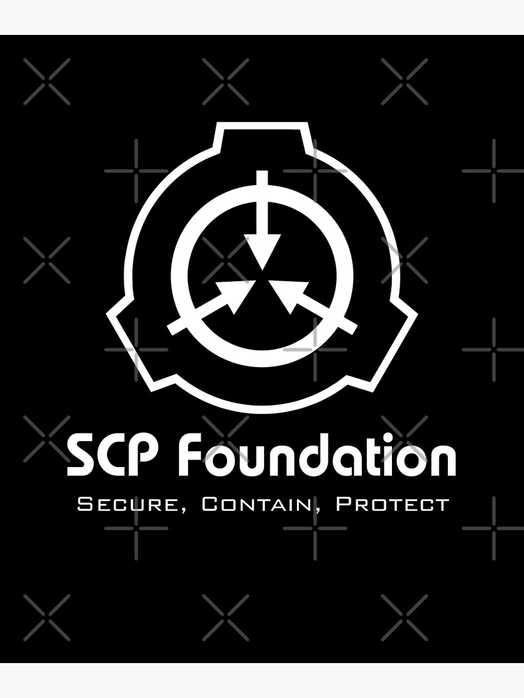  SCP Foundation White Logo, Black Background PopSockets