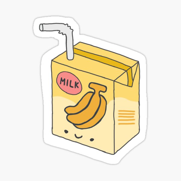 "Banana Milk" Sticker by designingstars Redbubble