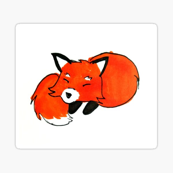 schleepy fox Sticker