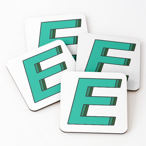 Item preview, green E designed and sold by Amanda Kirkpatrick.