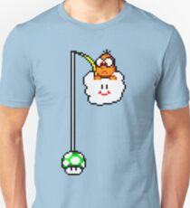 Fishing Lakitu (Black Lines) Unisex T-Shirt