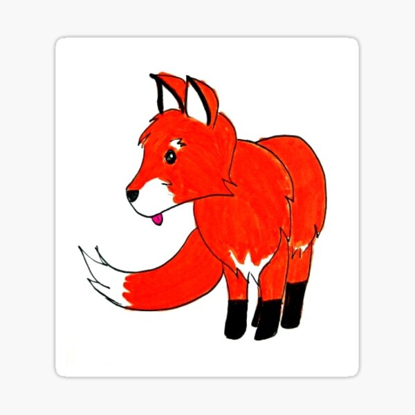 mleep fox Sticker