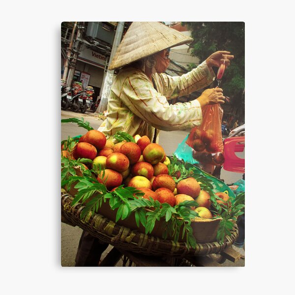 Apple Seller Metal Print