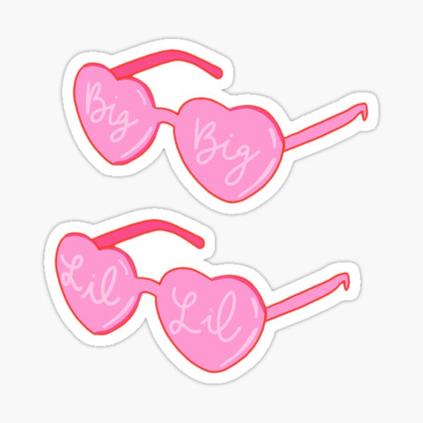 Item preview, Big Little Pink Heart Glasses designed and sold by Lucia Scarsi.
