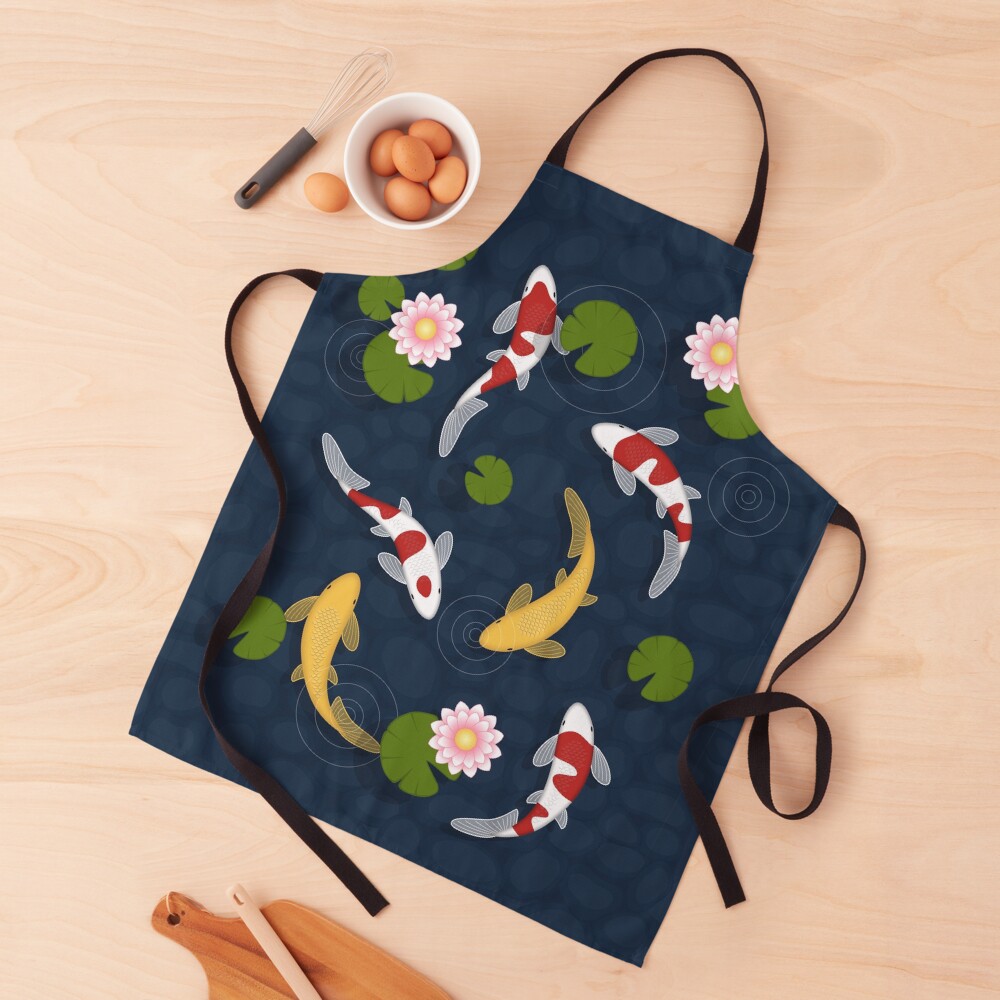 Japanese Koi Fish Pond Apron