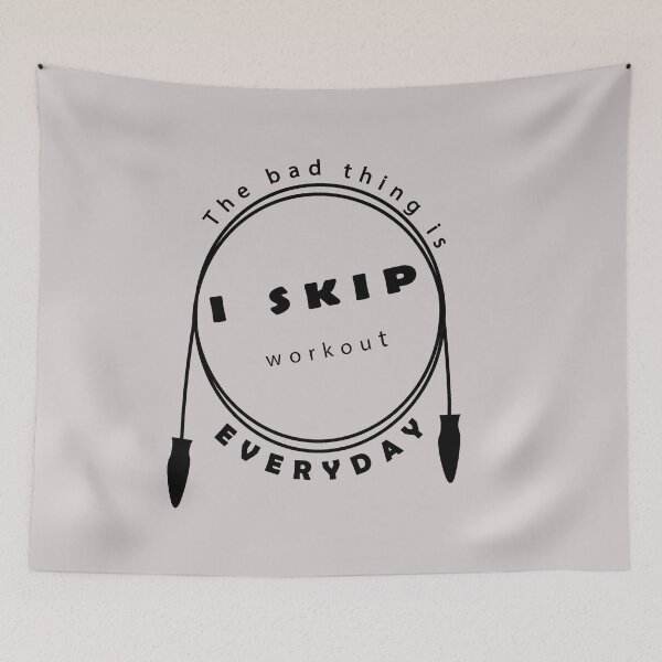 Item preview, Funny Workout Text - I Skip Everyday designed and sold by CreativTEES !.