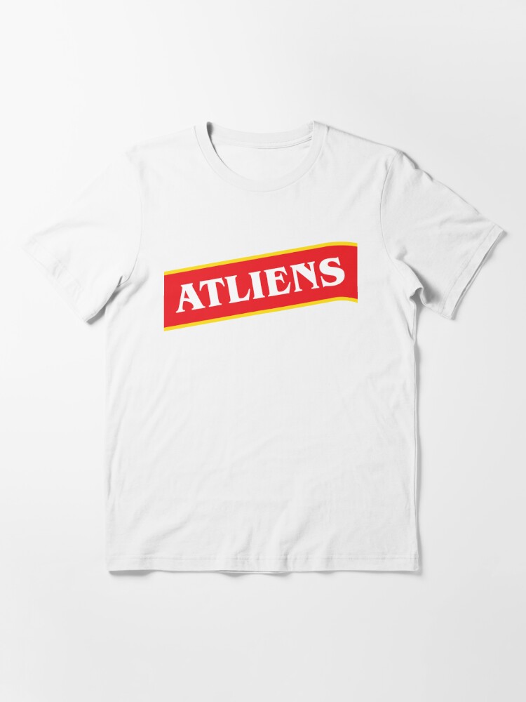 Atliens Stripe On White T Shirt 100% Cotton Atlanta Basketball