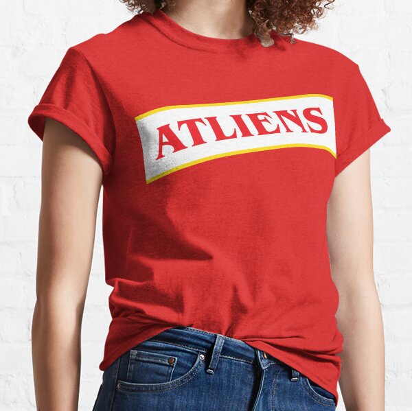  ATLiens Atlanta Script Logo T-Shirt : Clothing, Shoes & Jewelry