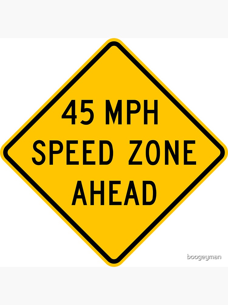 speed zone ahead