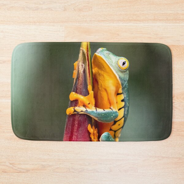 Item preview, Tiger Legged Monkey Tree Frog Green Orange  designed and sold by mwagie.