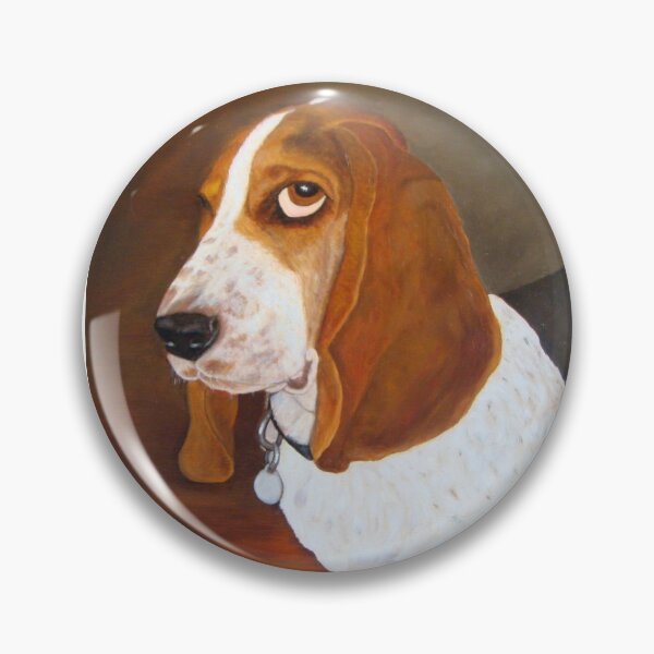 Item preview, Basset Hound Dog Portrait. Droopy Ears and Huge Paws. designed and sold by KarenZuk.