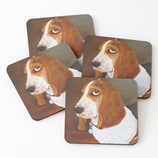Item preview, Basset Hound Dog Portrait. Droopy Ears and Huge Paws. designed and sold by KarenZuk.
