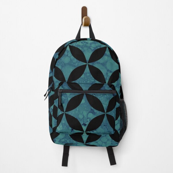 Item preview, Black and turquoise geometric pattern designed and sold by Sue Zipkin.