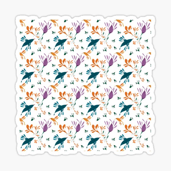 Hummingbird pattern Sticker