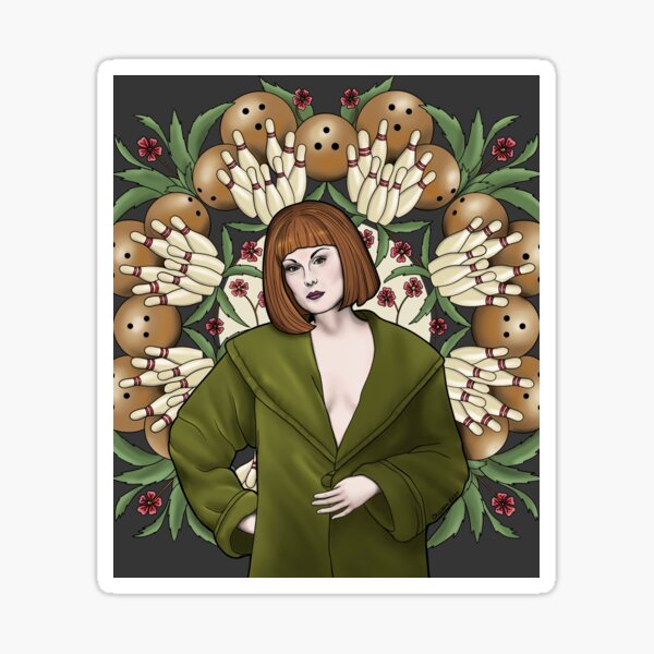 Mucha Maude Lebowski Sticker