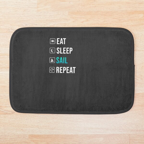 Item preview, Eat Sleep Sail Repeat designed and sold by TheTeeLlama.