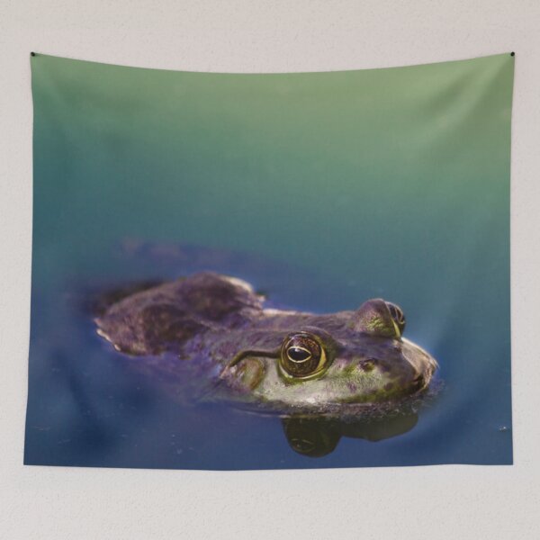 Item preview, Frog in Water Green Frog Eyes designed and sold by mwagie.