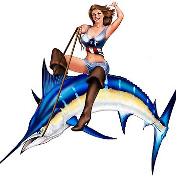 Mary Tracy - All American Fishing Pin Up Girl  Poster for Sale by Mary  Tracy