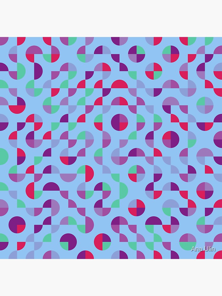 Excitedly Inoffensive Mercury (red, purples and greens on blue) by anaulin